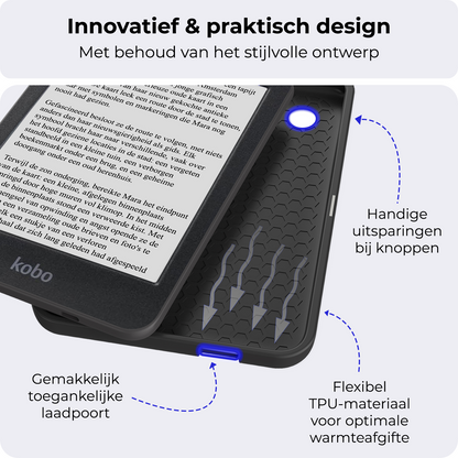 Kobo Clara BW Bookcase Hoes Shockabsorberend - Rosé Goud