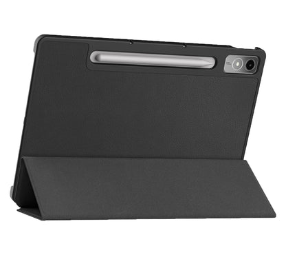Lenovo Tab P12 Trifold Bookcase Hoes met Penhouder Lenovo Pen - Zwart