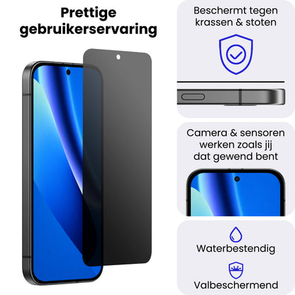 Google Pixel 10a Screenprotector Gehard Glas - Privacy