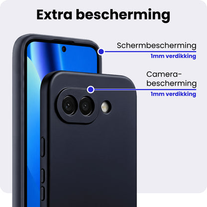 Google Pixel 10a Hoesje Siliconen Backcover Lichtgewicht - Donkerblauw