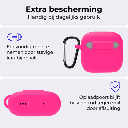 AirPods 4 Hoesje Siliconen Krasbestendig - Roze