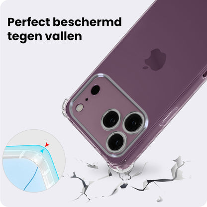 iPhone 18 Pro Hoesje Shockproof Backcover Siliconen - Transparant