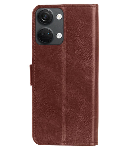 OnePlus Nord 3 Hoesje Bookcase Cover met Kaarthouder - Bruin