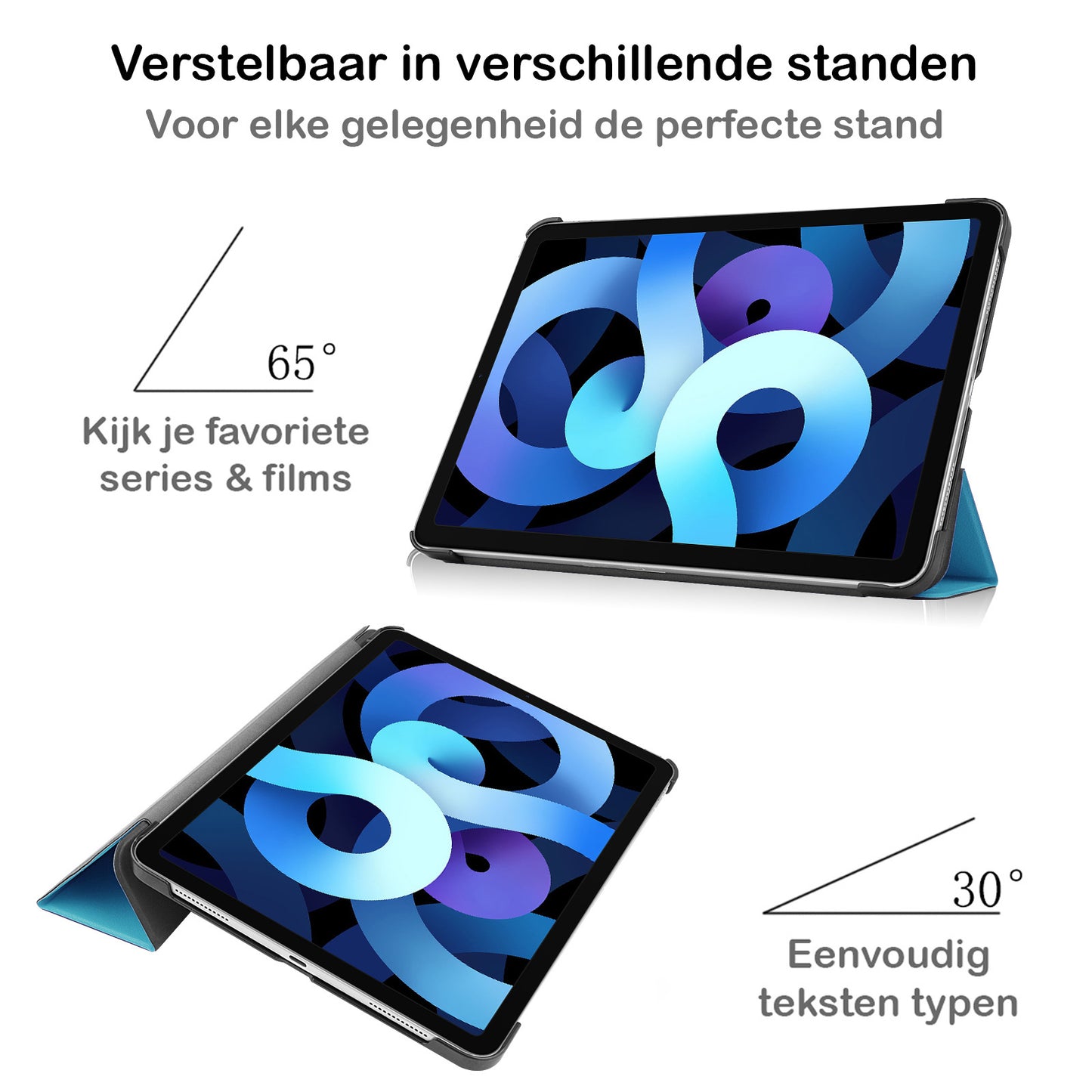 iPad Air 2022 Hoesje Book Case - Lichtblauw