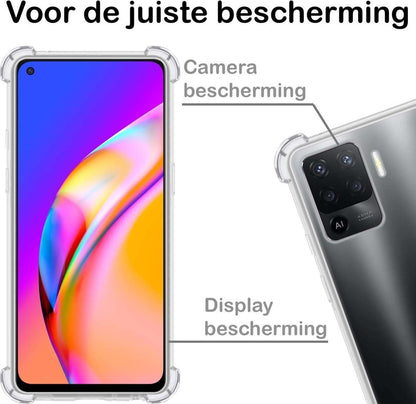 OPPO A94 Hoesje Shockproof Backcover Siliconen - Transparant