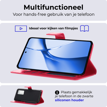 OnePlus Nord CE 4 Hoesje Bookcase Cover met Kaarthouder - Donkergroen