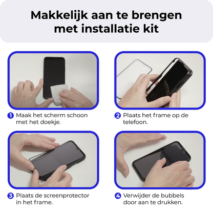 iPhone 15 Screenprotector Gehard Glas met Installatieframe