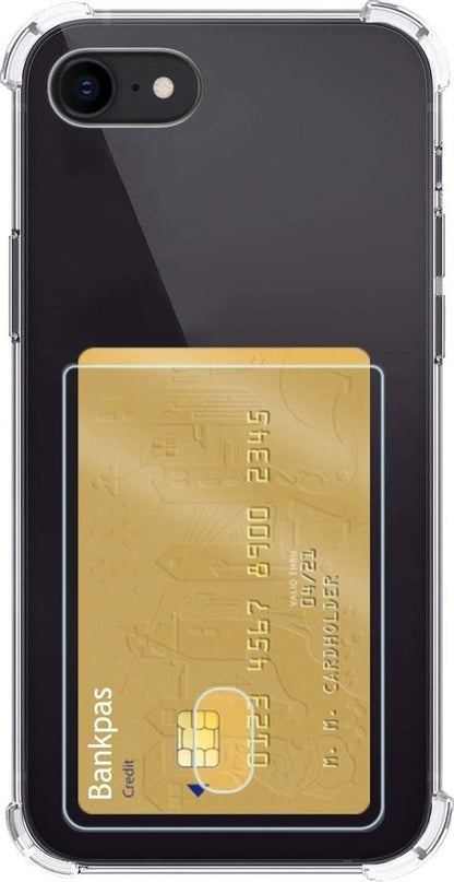 iPhone 7 Hoesje Kaarthouder Backcover Shockproof - Transparant