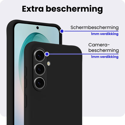 Samsung S26 Hoesje Siliconen Backcover Lichtgewicht - Zwart
