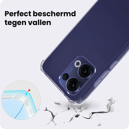 OPPO Reno 13 Hoesje Shockproof Backcover Siliconen - Transparant