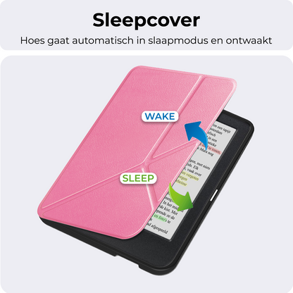 Kobo Clara Colour Trifold Bookcase Hoes - Roze