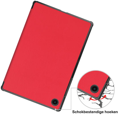 Samsung Galaxy Tab A8 Trifold Bookcase Hoes - Rood