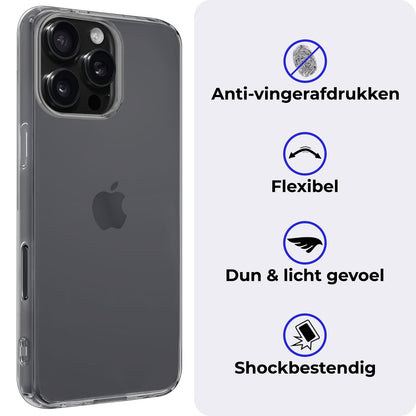 iPhone 16 Pro Hoesje Siliconen - Transparant