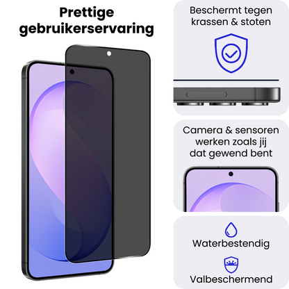 Samsung S26 FE Screenprotector Gehard Glas - Privacy
