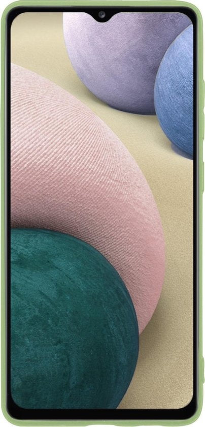 Samsung A12 Hoesje Siliconen Backcover Lichtgewicht - Groen
