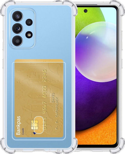 Samsung A52 Hoesje Kaarthouder Backcover Shockproof - Transparant