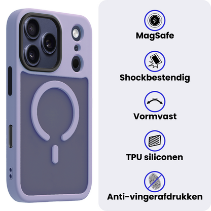 iPhone 17 Pro Hoesje Geschikt voor Magsafe Backcover Shockproof - Lila