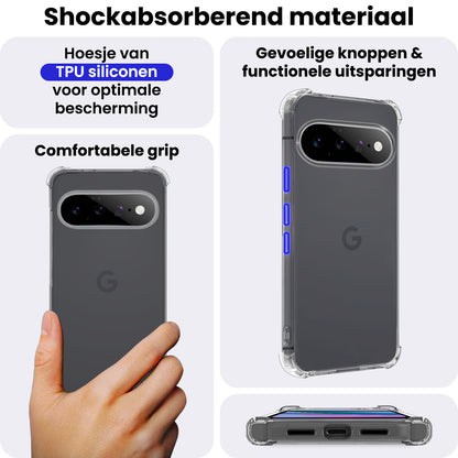 Google Pixel 11 Hoesje Shockproof Backcover Siliconen - Transparant
