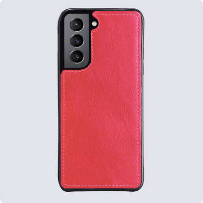 Samsung S21 Hoesje Bookcase Cover Uitneembaar - Donkerroze