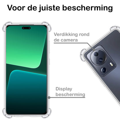 Xiaomi 13 Lite Hoesje Shockproof Backcover Siliconen - Transparant