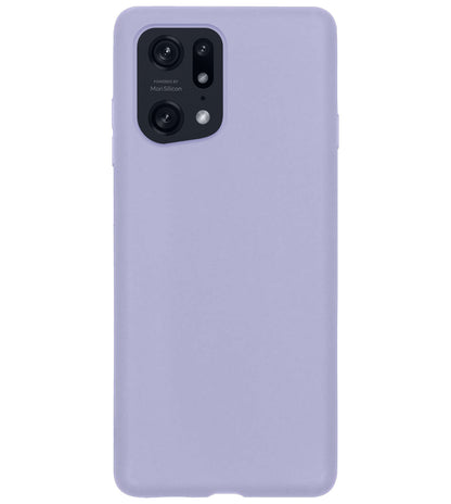 OPPO Find X5 Pro Hoesje Siliconen Backcover Lichtgewicht - Lila
