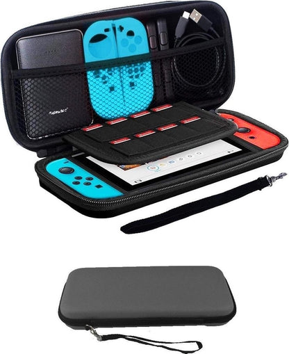 Nintendo Switch Hoesje Hardcover Met Koord - Grijs