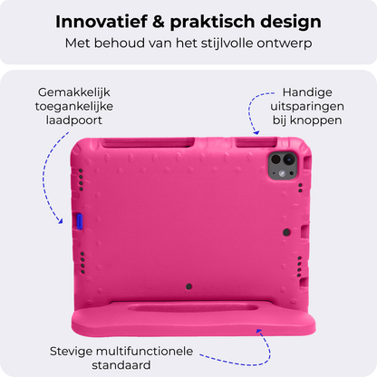iPad Pro 2024 (11 inch) Kinderhoes Shockabsorberend Foam - Roze