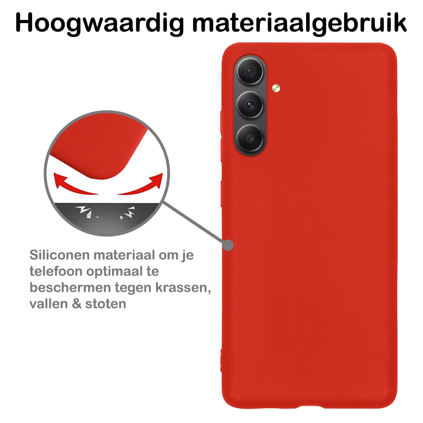 Samsung A54 Hoesje Siliconen - Rood