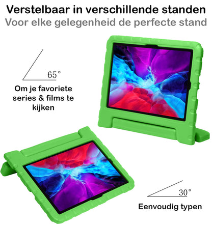 iPad Pro 2022 (11 inch) Kinderhoes Shockabsorberend Foam - Groen