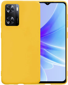 OPPO A57 Hoesje Siliconen Backcover Lichtgewicht - Geel