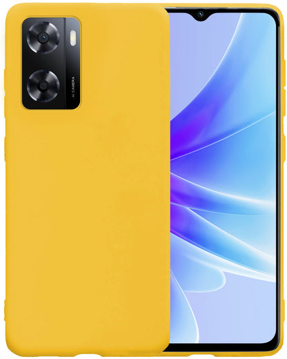 OPPO A57 Hoesje Siliconen Backcover Lichtgewicht - Geel