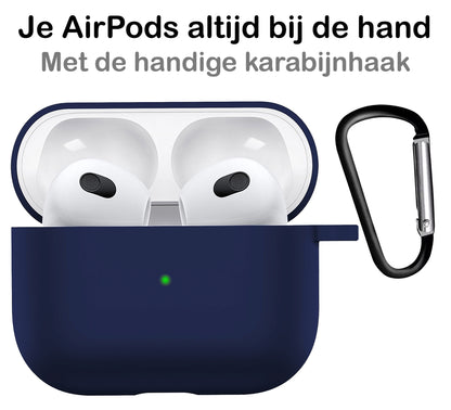 AirPods 3 Hoesje Siliconen Krasbestendig - Marineblauw