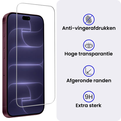 iPhone 18 Pro Screenprotector Gehard Glas - Volledige dekking