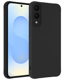 Samsung S25 Edge Hoesje Siliconen Backcover Lichtgewicht - Zwart