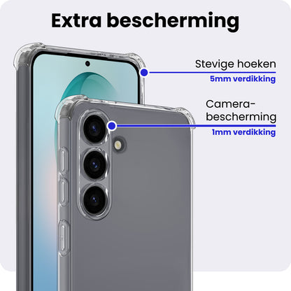 Samsung S26 Plus Hoesje Shockproof Backcover Siliconen - Transparant