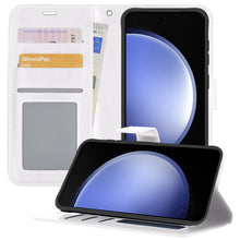Samsung S23 FE Hoesje Bookcase Cover met Kaarthouder - Wit