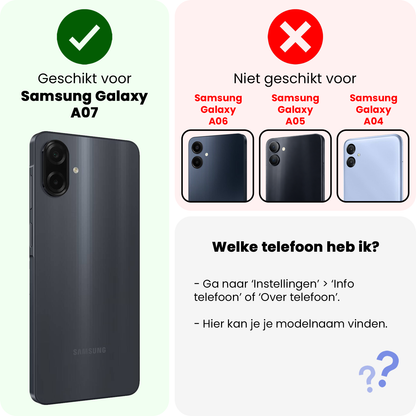 Samsung A07 Hoesje Shockproof Backcover Siliconen - Transparant