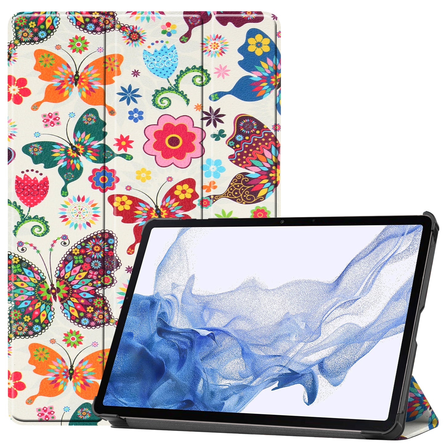 Samsung Galaxy Tab S8 Ultra Hoesje Book Case - Vlinders