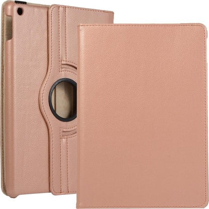 iPad 10.2 2020 Trifold Bookcase Hoes 360 Graden Draaibaar - Rosé goud