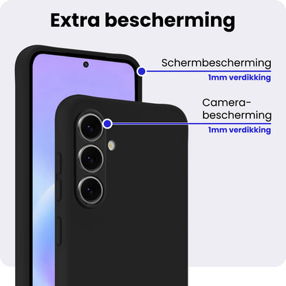 Samsung A57 Hoesje Siliconen Backcover Lichtgewicht - Zwart