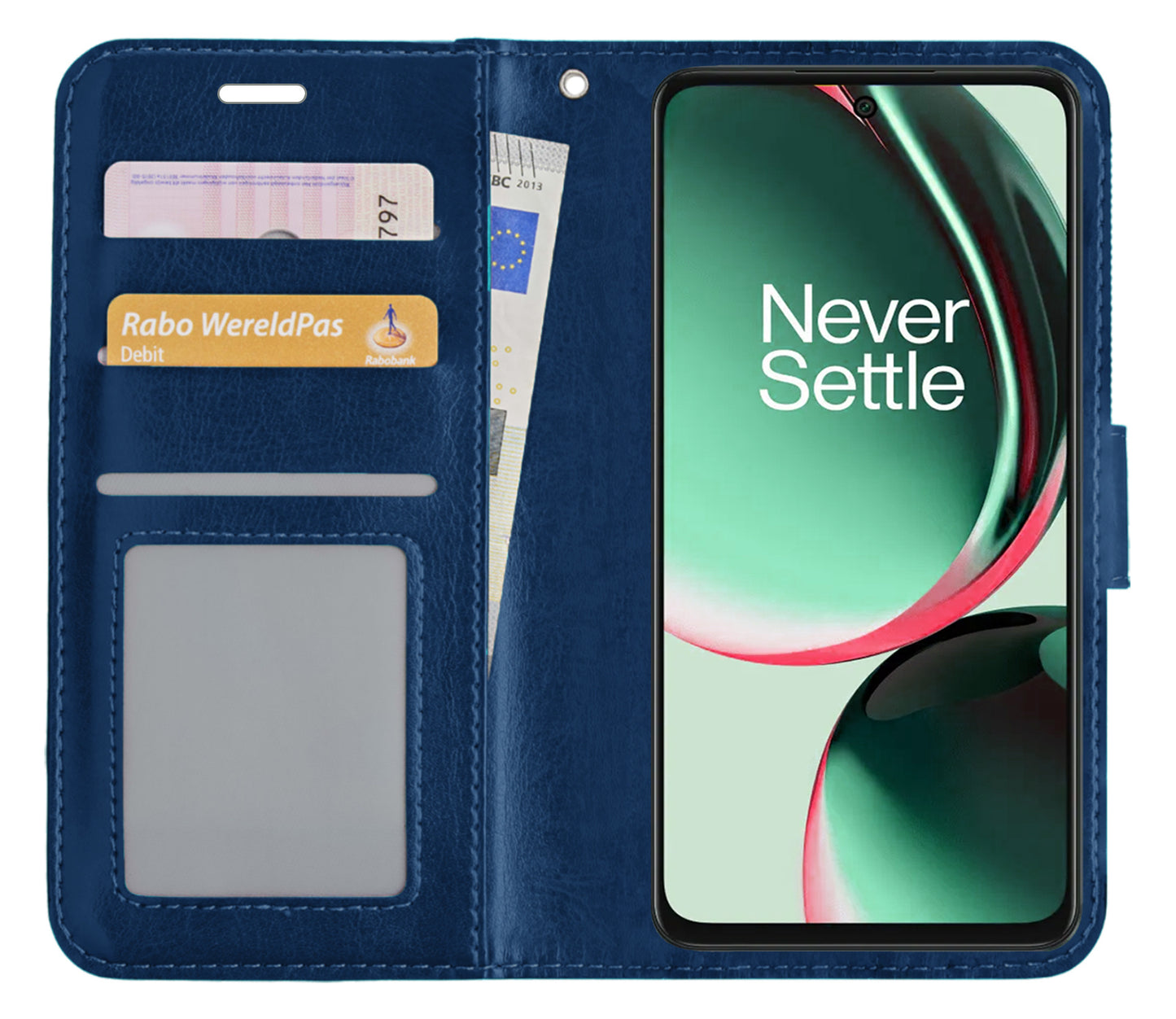 OnePlus Nord CE 3 Lite Hoesje Book Case Kunstleer - Donkerblauw