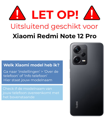 Xiaomi Redmi Note 12 Pro Hoesje Siliconen Backcover Lichtgewicht - Zwart