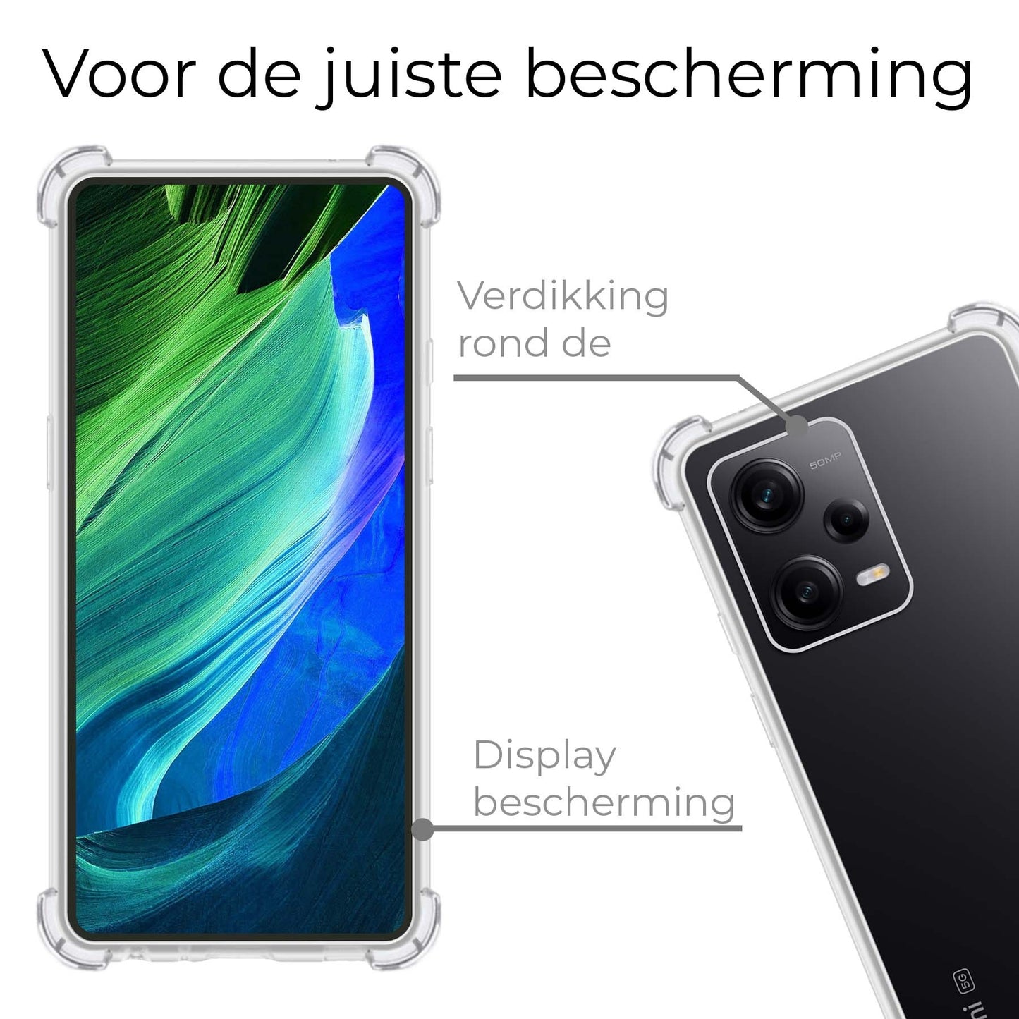 Xiaomi Redmi Note 12 Pro Hoesje Shock Proof Siliconen - Transparant