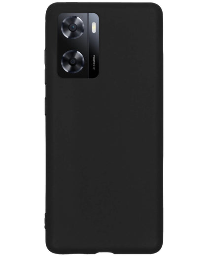 OPPO A57 Hoesje Siliconen Backcover Lichtgewicht - Zwart