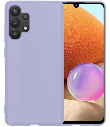 Samsung A32 4G Hoesje Siliconen Backcover Lichtgewicht - Lila