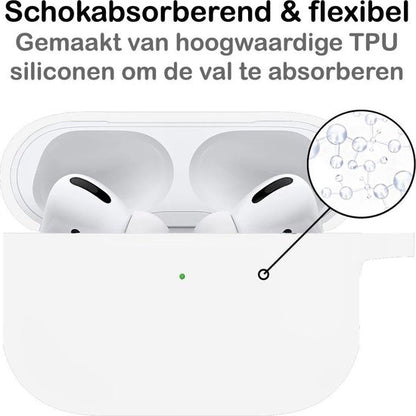 Airpods Pro Hoesje Siliconen met Clip - Transparant