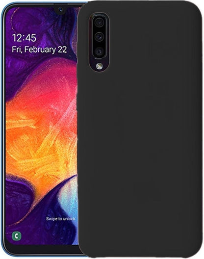 Samsung Galaxy A50 Hoesje Siliconen Backcover Lichtgewicht - Zwart