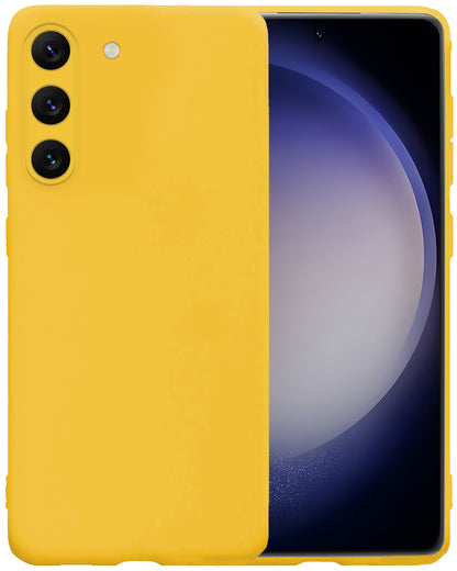 Samsung S23 Hoesje Siliconen Backcover Lichtgewicht - Geel