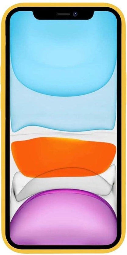 iPhone 11 Pro Max Hoesje Siliconen Backcover Lichtgewicht - Geel