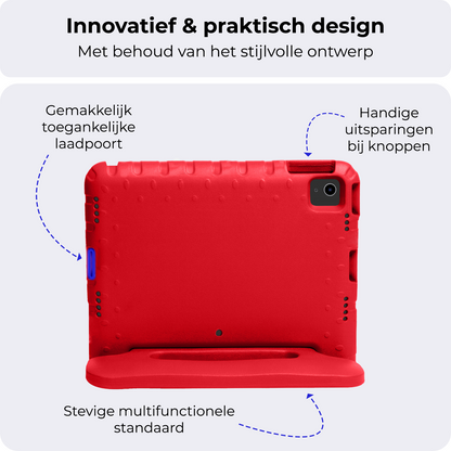 iPad Air 2024 (13 inch) Hoesje Kids Cover Bumper - Rood